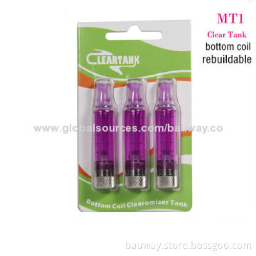 Electronic cigarette clearomizers, 2ml capacity, bottom coil replaceable